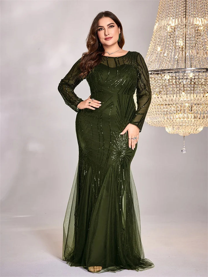 Romance In The Sequins Plus Size Women's Maxi Dress