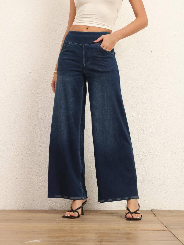 Stretchy Knit Loose Fit Jeans Pants