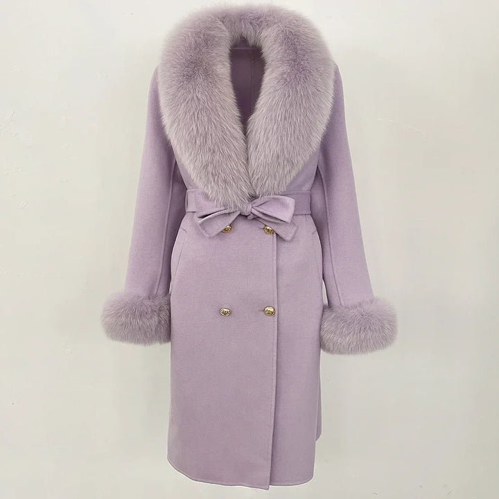 Comfortable Wool Cashmere Long Coat