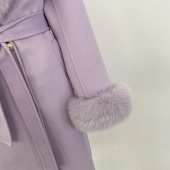 Comfortable Wool Cashmere Long Coat