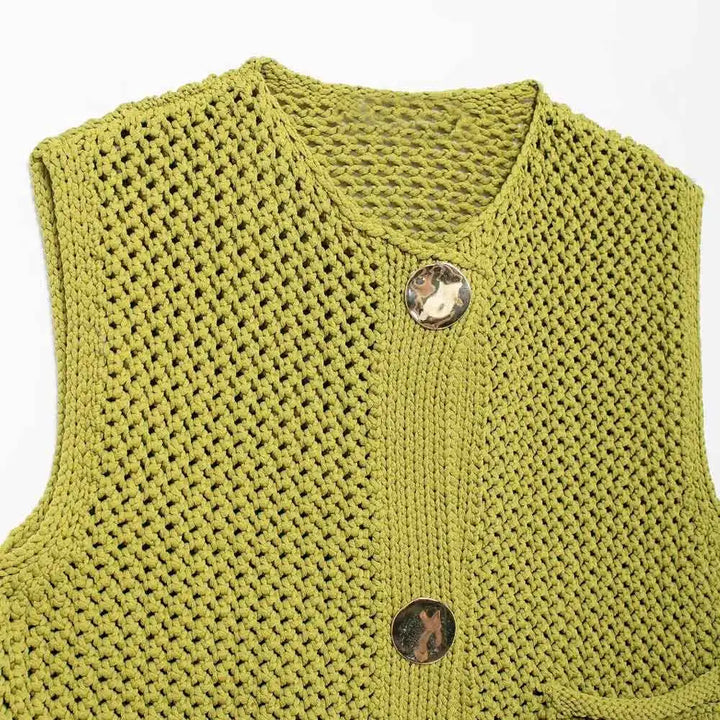 Trendy Knitted Vest Sweater