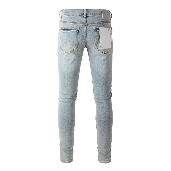 Washed Distressed Ripped Jeans Pants