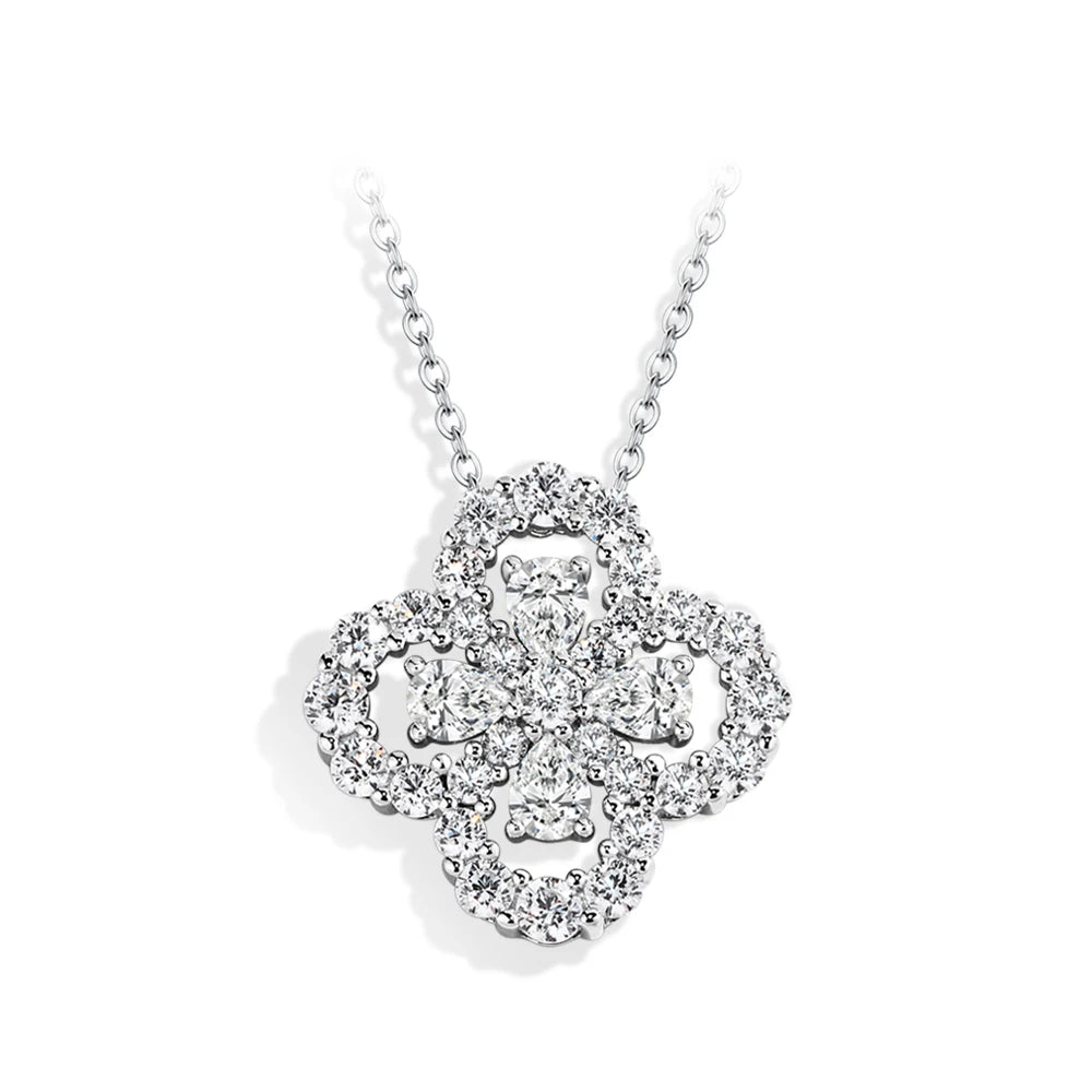 Delicate Loop Full Motif Moissanite Necklace