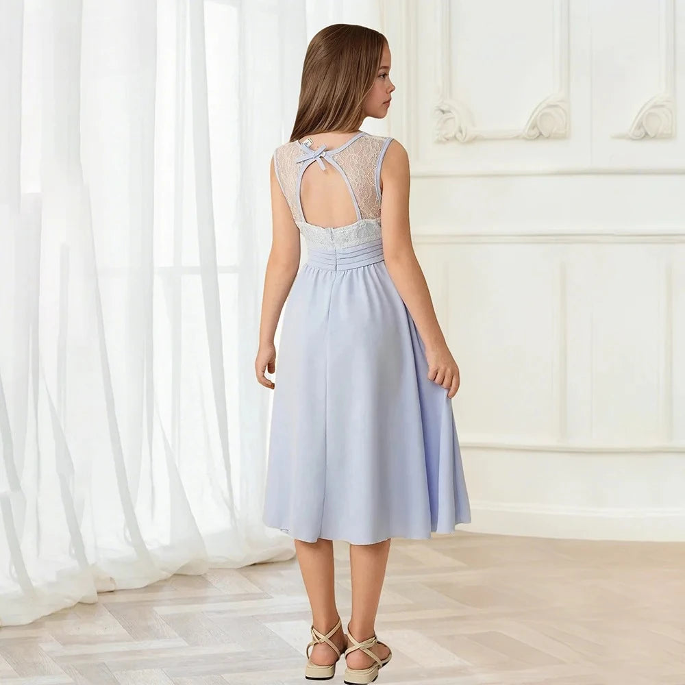 Trendy Lace-Embellished Girl&