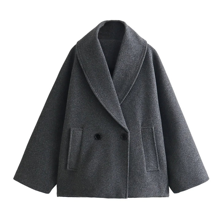 Luxury Double-breasted Loose Coat