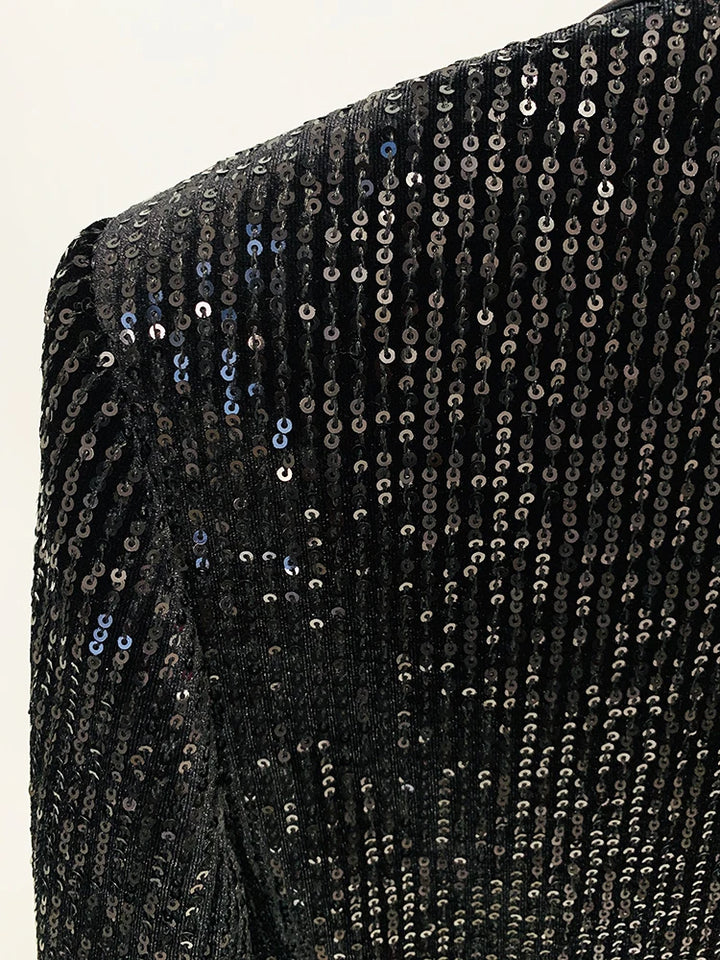 High Street Double Breasted Velvet Blazer