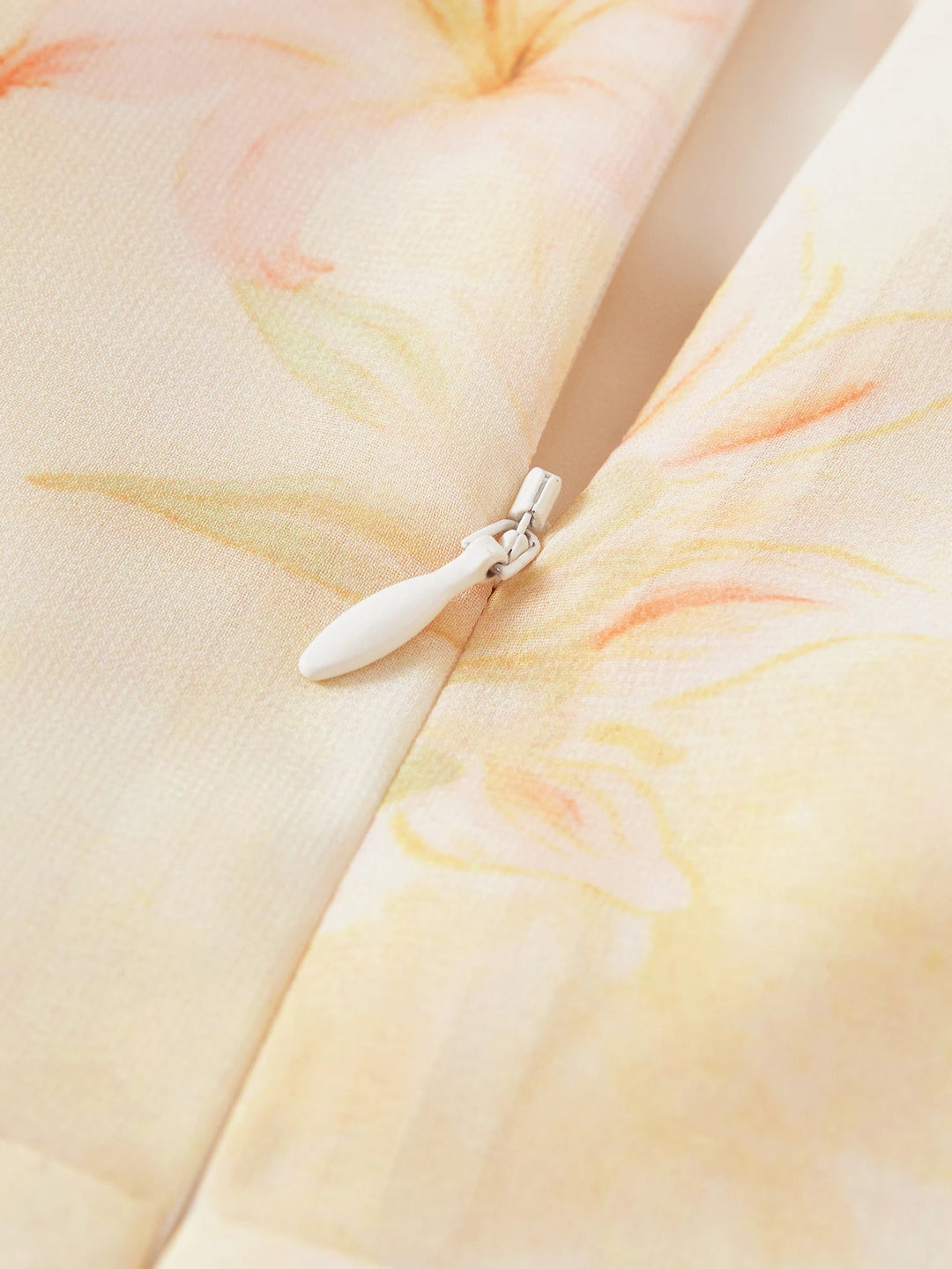 Light yellow floral tiered ruffle maxi dress with buttoned shoulder detail