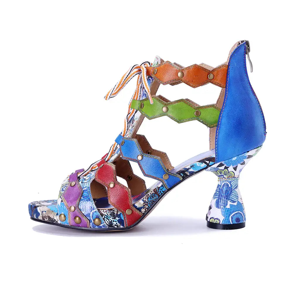 Socofy Raffan High Heeled Sandals
