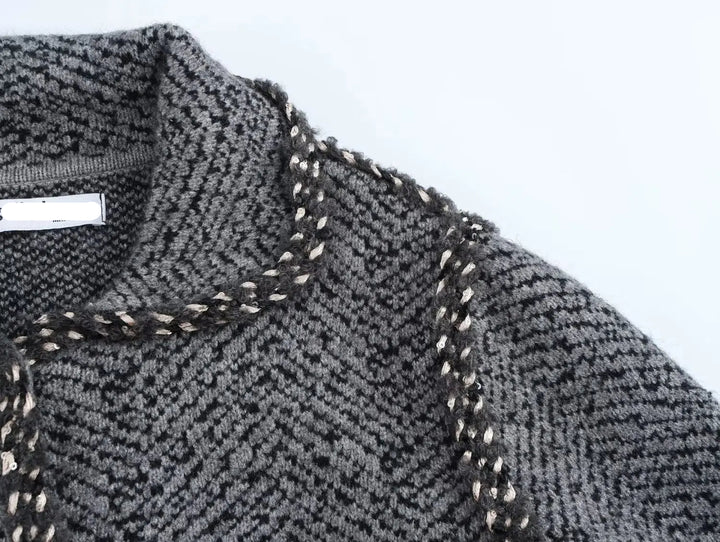 Versatile Loose Lapel Knit Jacket