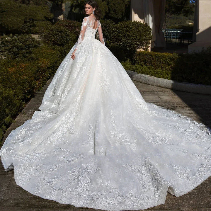 Sweet Organza Beading Bridal Gown