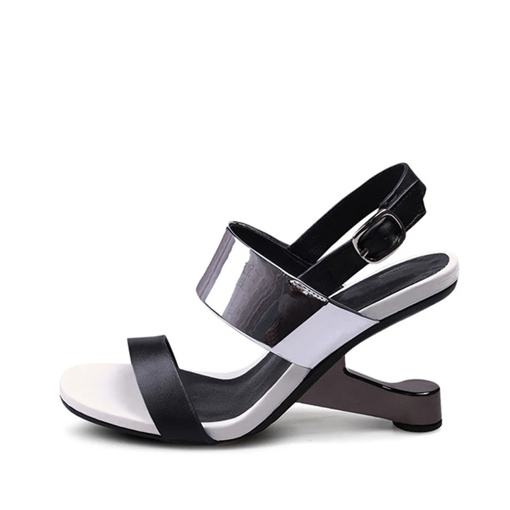 Elegant Metal Wedges Sandals