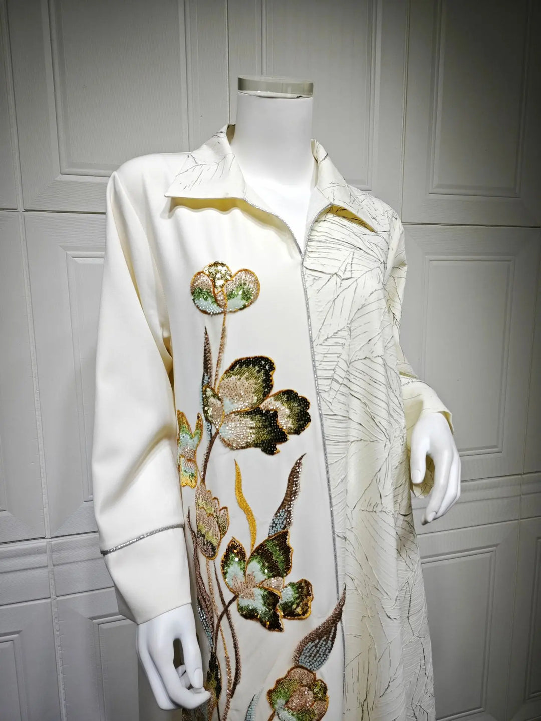 Charming Beaded Traditional Abaya Dress