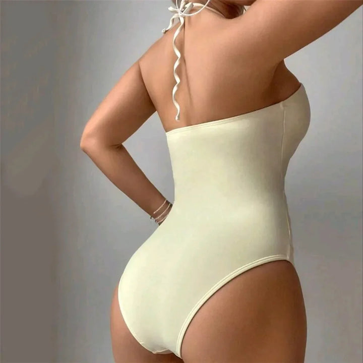 Halter 3D Flower Monokini Swimwear