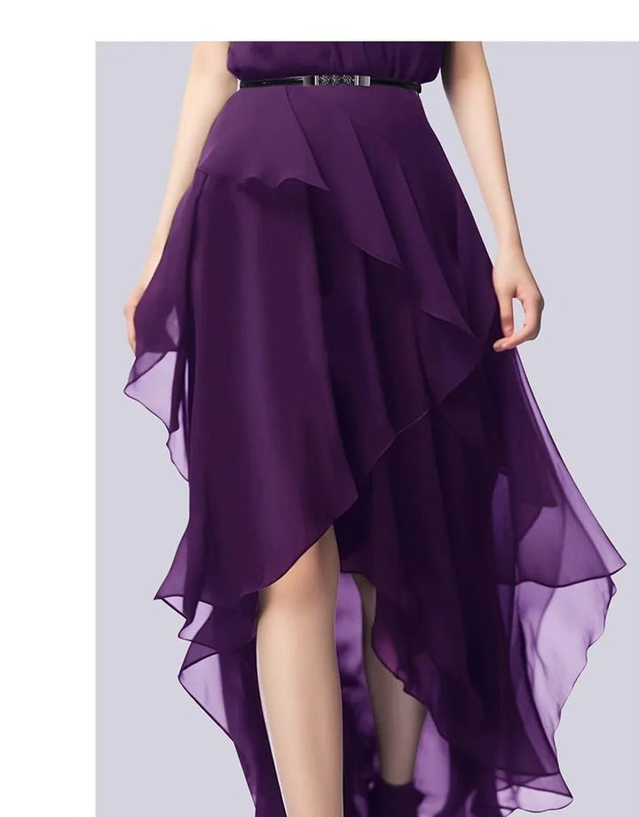 Robe gracieuse en mousseline taille haute pour femme