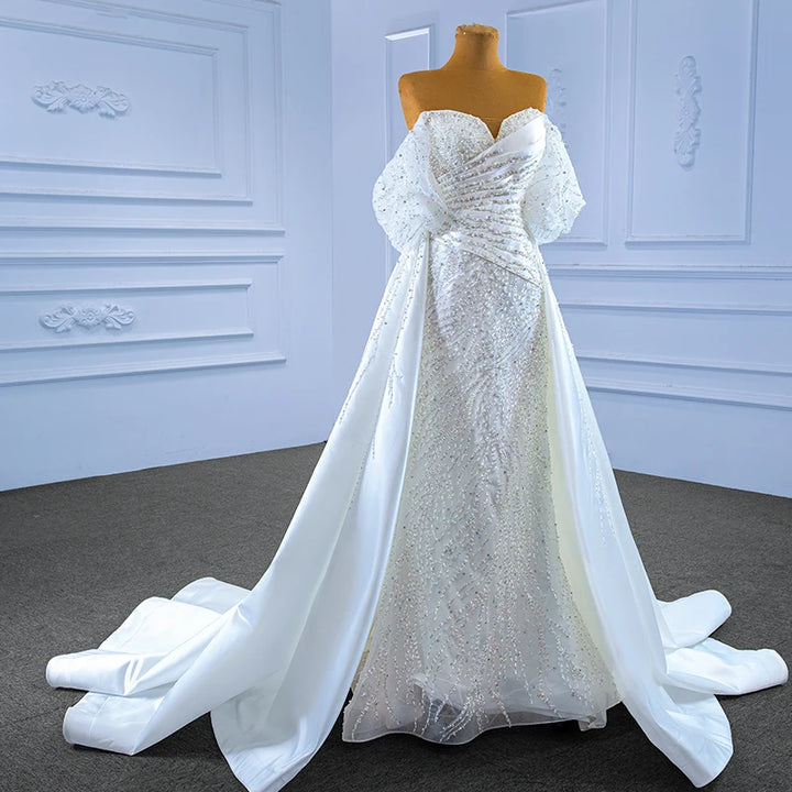 Glamorous Crystal Beaded Bridal Dress