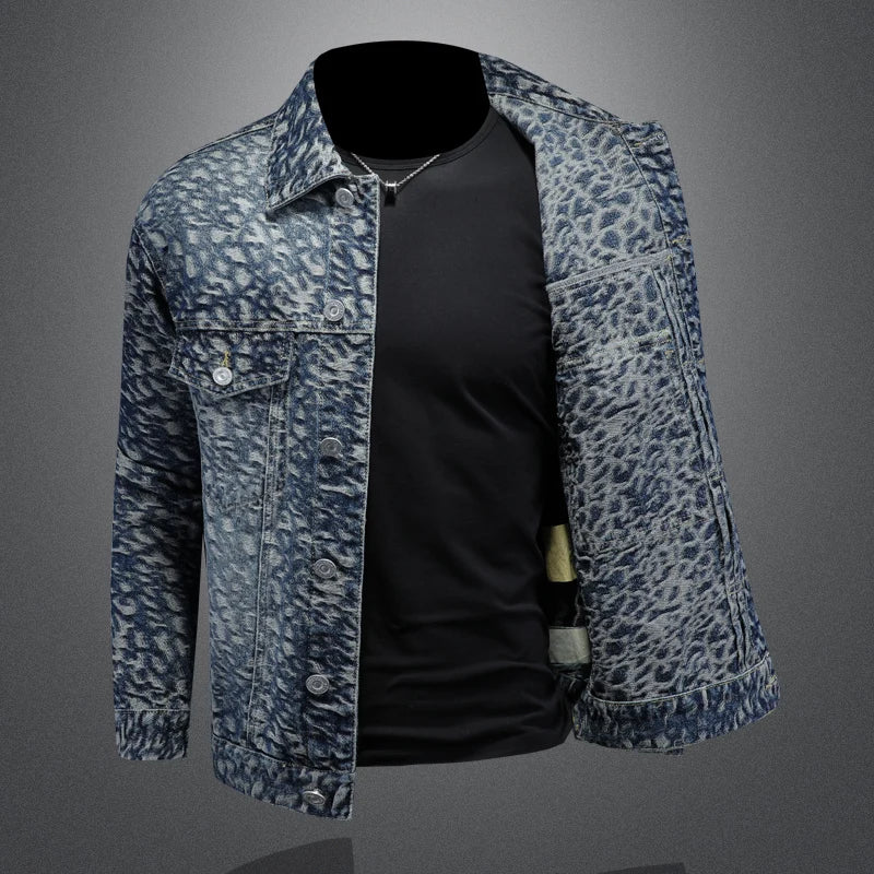 Refined Hip Hop Lapel Denim Jacket