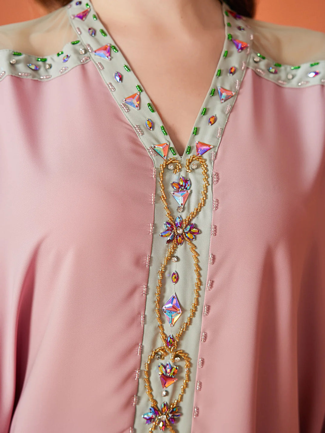 Fancy Loose Fit Caftan Abaya Dress