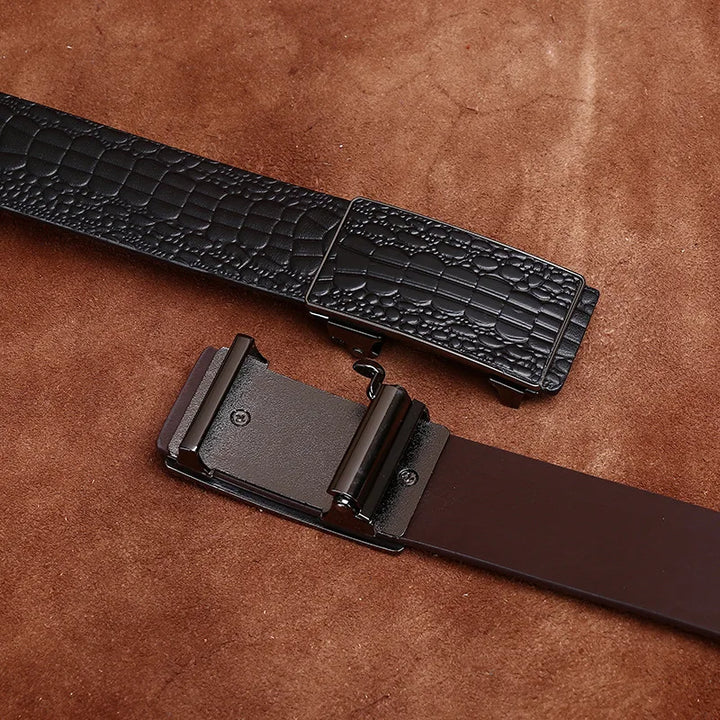 Toothless Automatic Buckle Business Belt