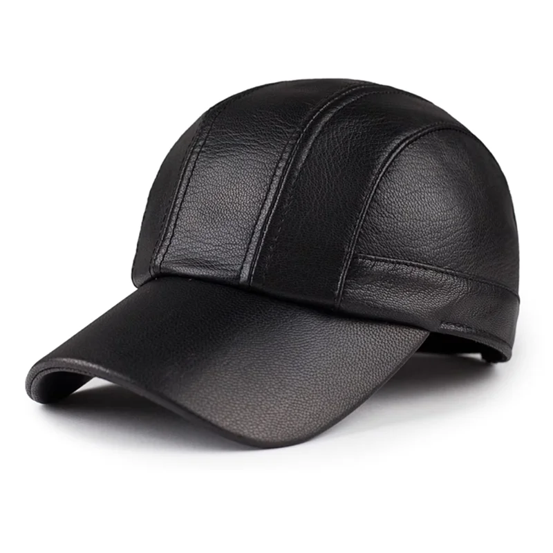 Natural Genuine Leather Baseball Cap