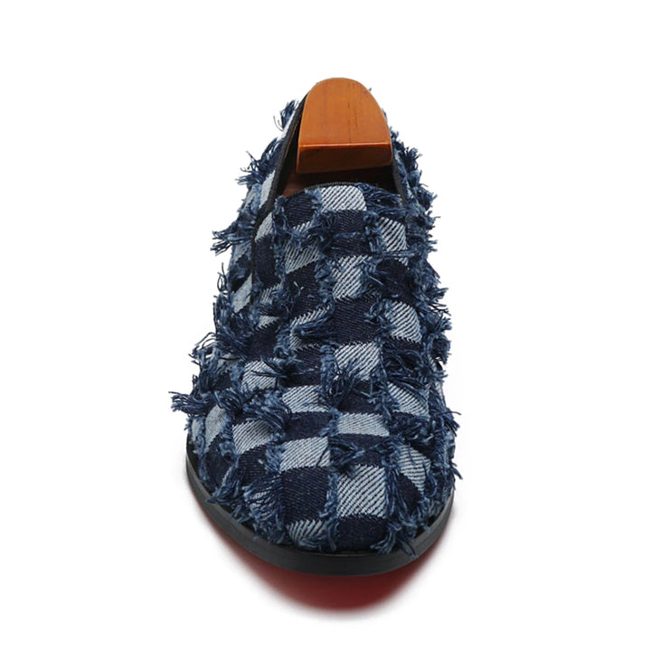 Denim Designer Men's Loafer Shoes