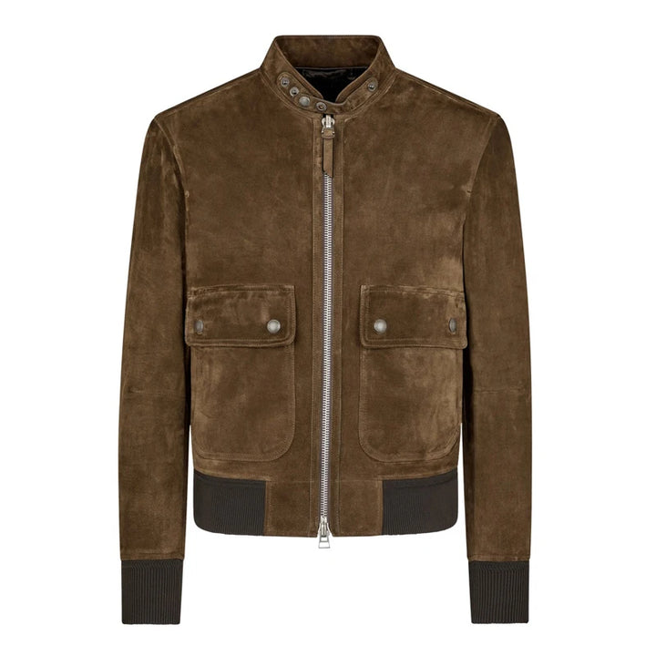 British Fashionable Real Suede Leather Jacket