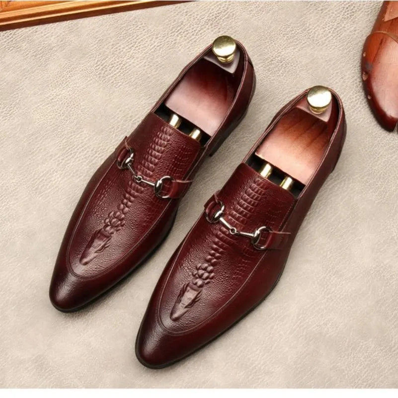 Opulent Embossed Leather Shoes