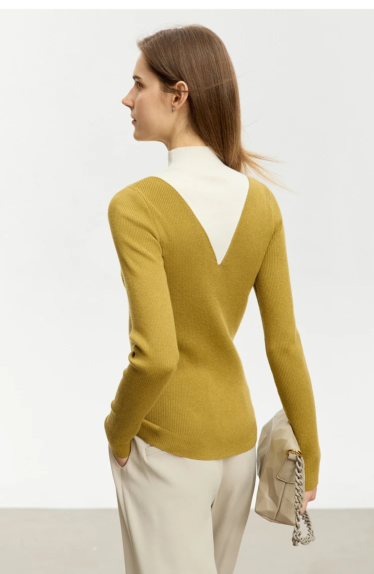 Half High Collar Women's Fleece Sweater
