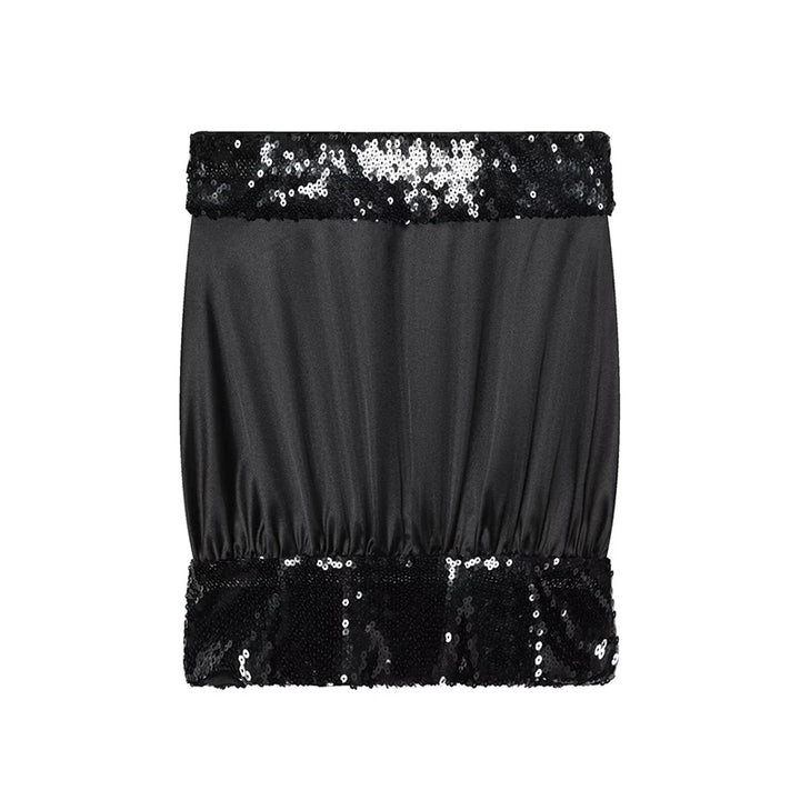 Stunning Sequins Satin Crop Top