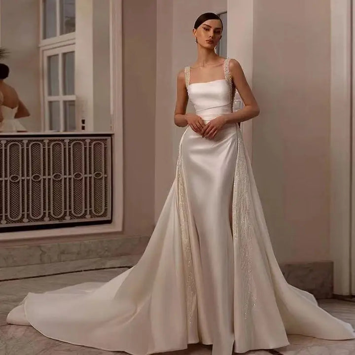 Charming Spaghetti Straps Bridal Gown