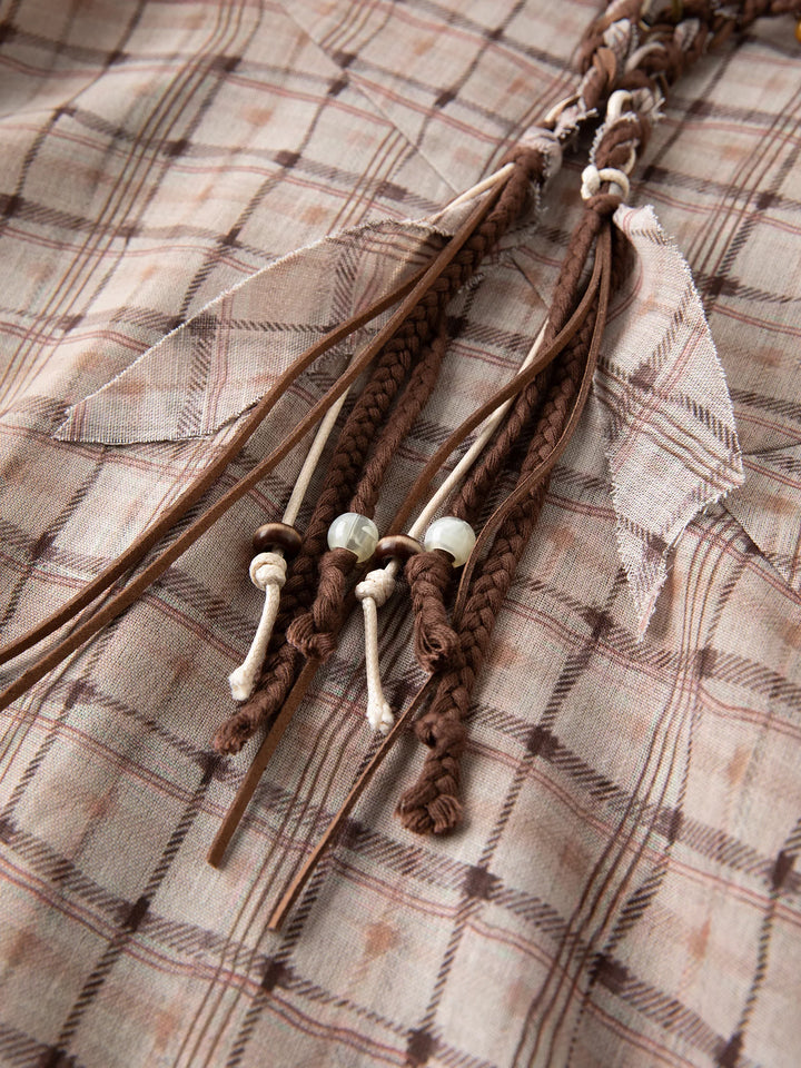 Premium Irregular Plaid A-Line Skirt