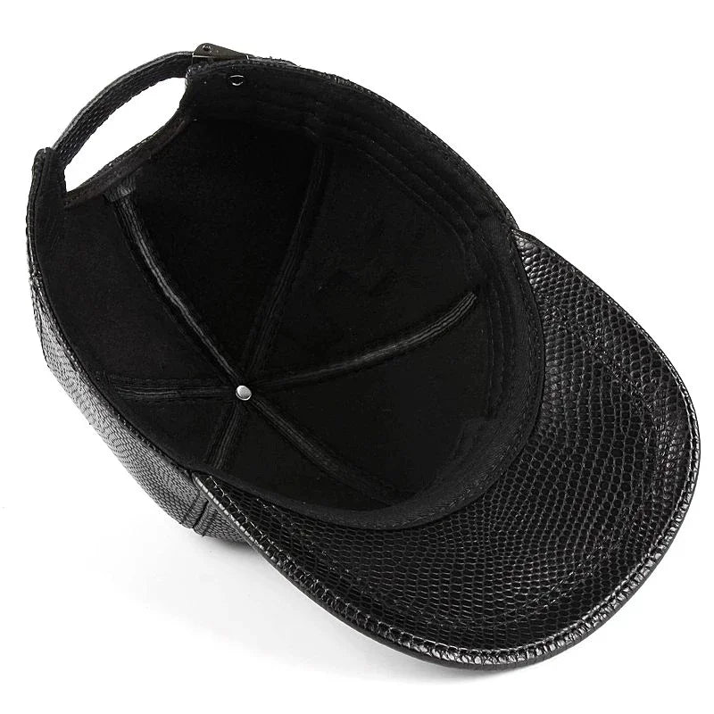 Classic Real Leather Baseball Cap