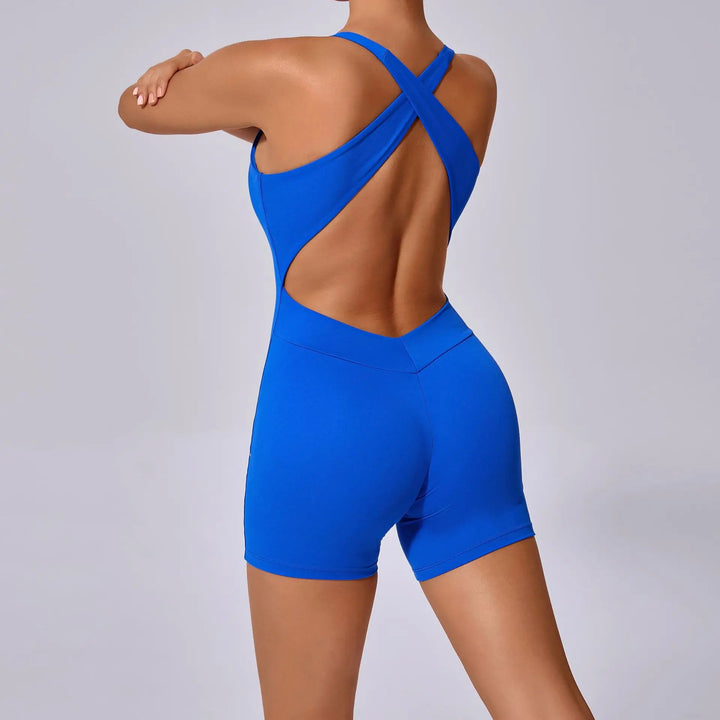 Slick One-Piece Fitness Jumpsuit