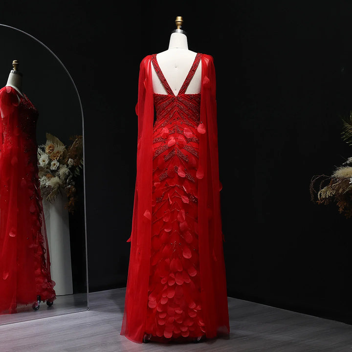 Antique 3D Beading Leaf Artisan Bespoke Dress