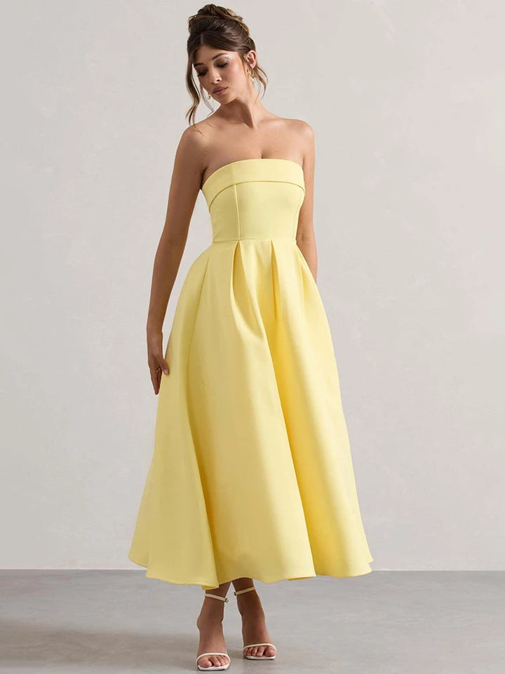 Ravishing Off-shoulder Midi Party Dress