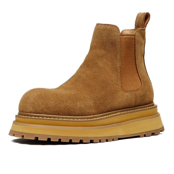 Light Thick-Soled British Style Chelsea Boots