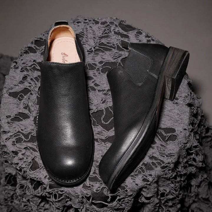 Vintage Step-In Leather Chelsea Boots