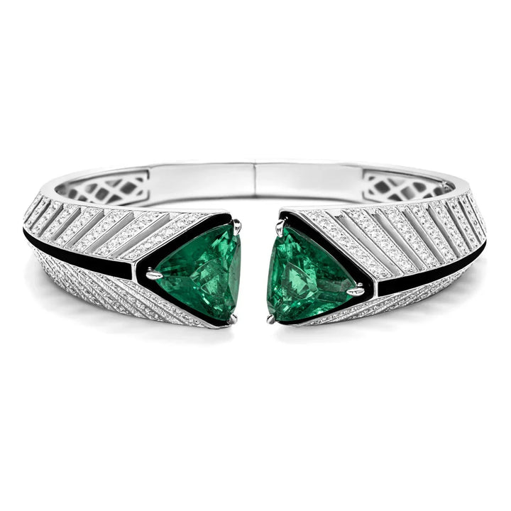 Synthetic Emerald Art Fashion Bangle