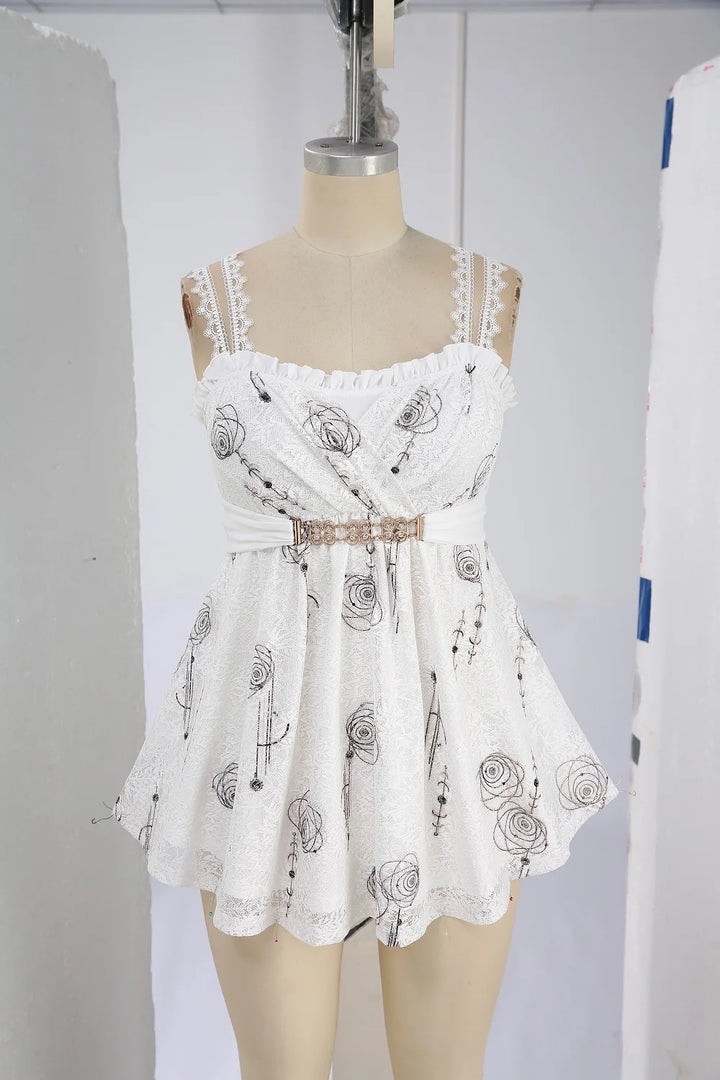 Charming Trim Ruffles Casual Top