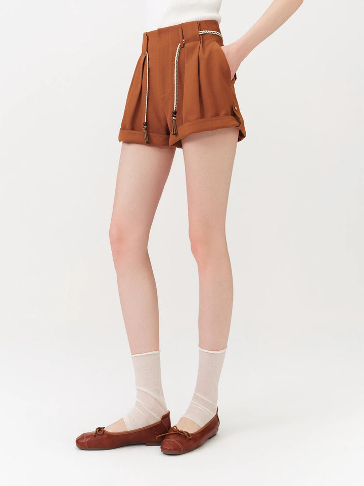 Classic Pleated A-Line Shorts
