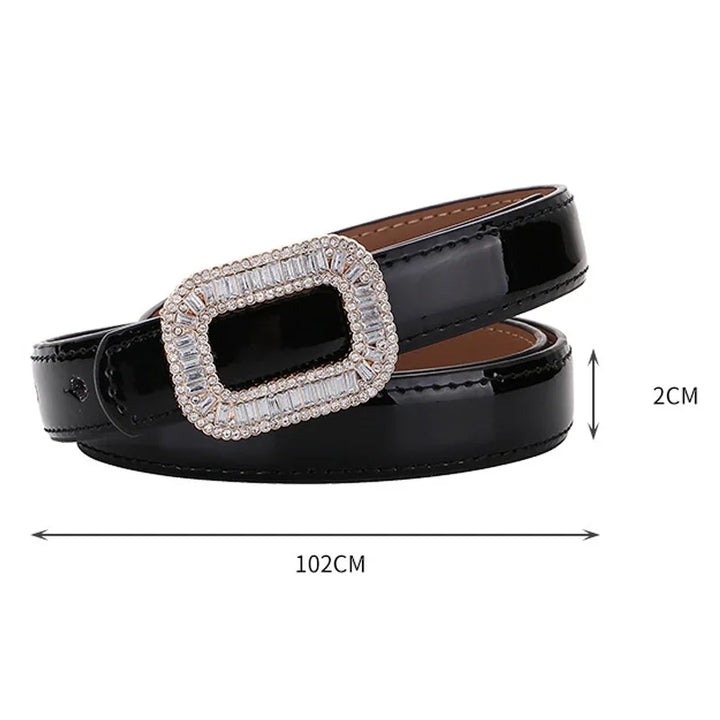 Trendy Thin Leather Belt