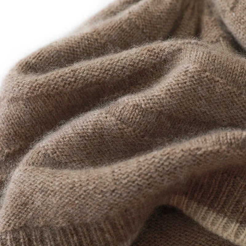 Thick Knitted Cashmere Beanie Cap