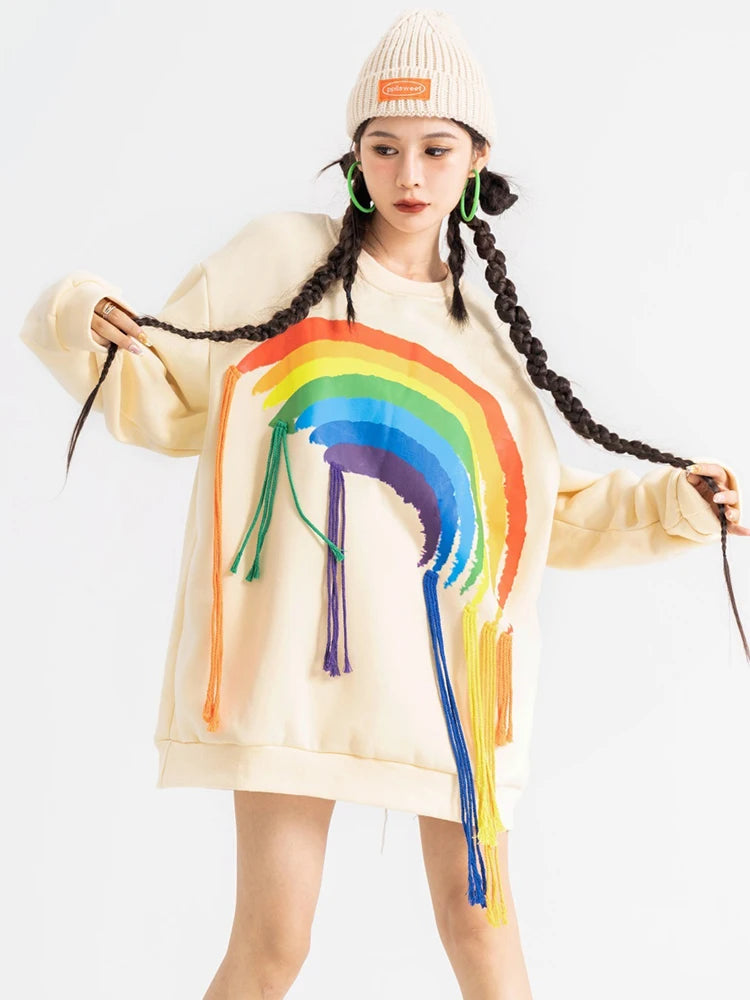 Rainbow Tassel Women's Sweatshirt