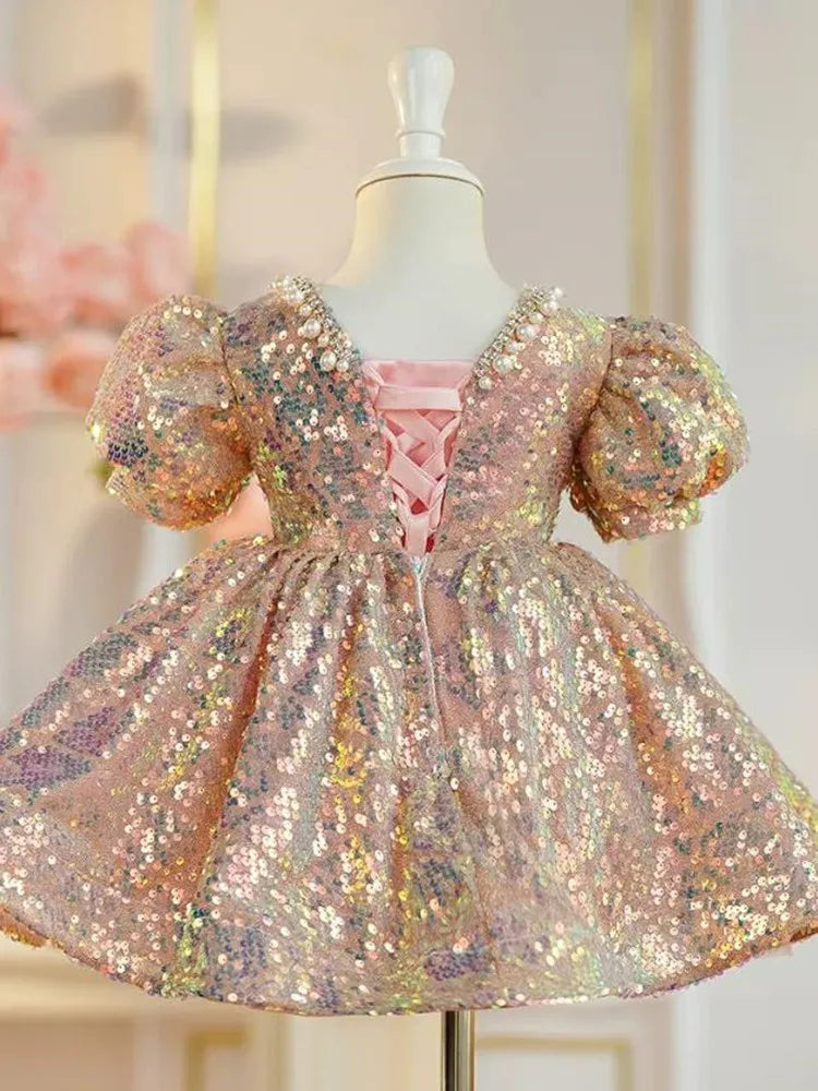 High-End Sequined Princess Ball Gown