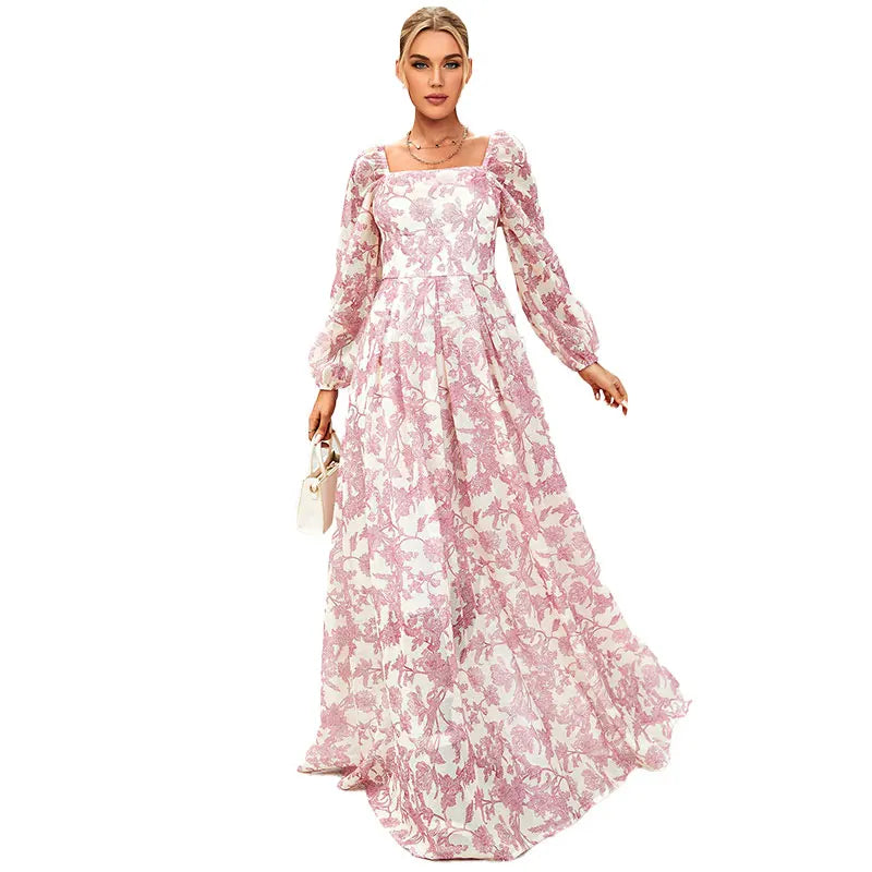 Delicate Lantern Sleeves Boho Dress