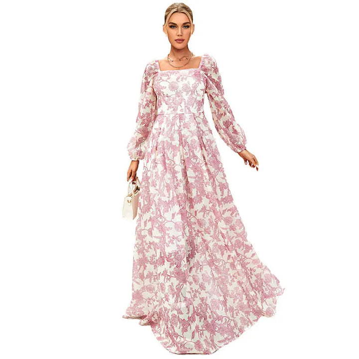 Delicate Lantern Sleeves Boho Dress