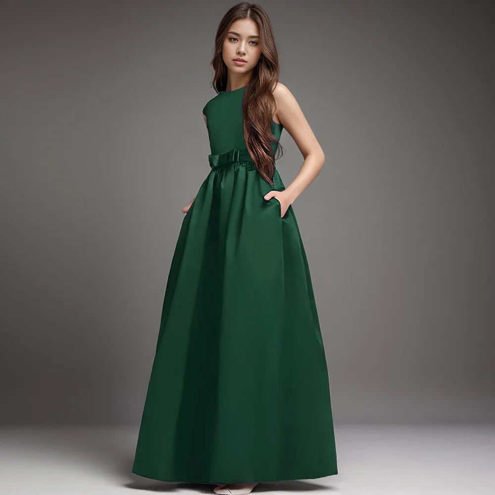 Elegant Floor-length Birthday Girl Party Dress