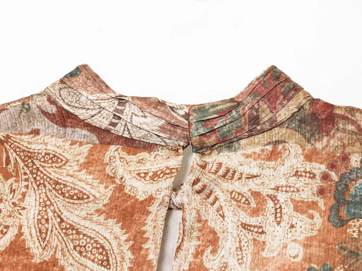 Effortlessly Floral Print Ruffles Layered Dress