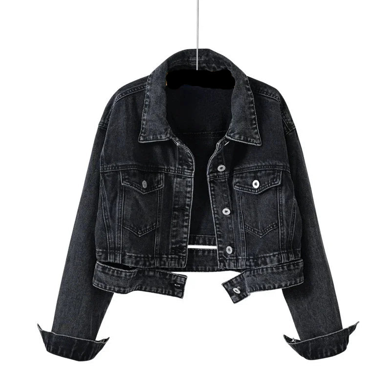 High Waisted Streetwear Denim Jacket