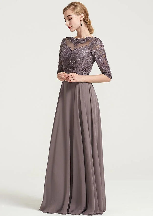 Regal A-Line Mother Of Bride Gown