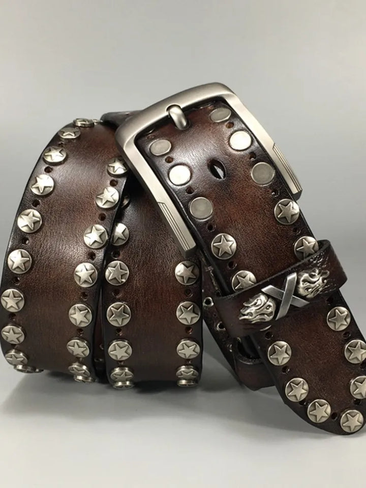 Bold Handmade Punk Style Leather Belt